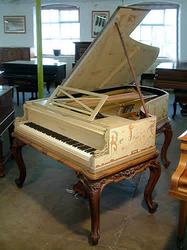 普萊耶（Pleyel）藝術外殼三角鋼琴，產於1893年的，繪有精美的神話人物像、半獸人像、猴子、鳥、鮮花等，並在外殼上由畫家 G. Meunier 簽名。側面雕刻有精美的魚形紋理，琴鍵兩側雕刻有獅子頭。鋼琴底座是由法國胡桃木製成，雕刻有植物和鮮花的紋理，鋼琴有六隻彎曲的琴腿。